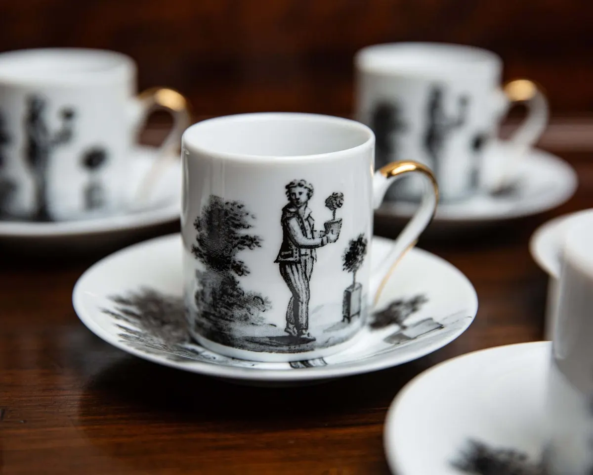 Vintage 6er Set Espressotassen / Mokkatassen - Ansicht 2