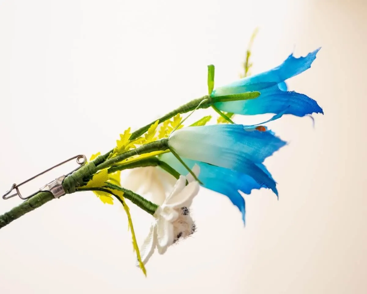 Boutonnière Edelweiß und Enzian (Bouquet) - Ansicht 3