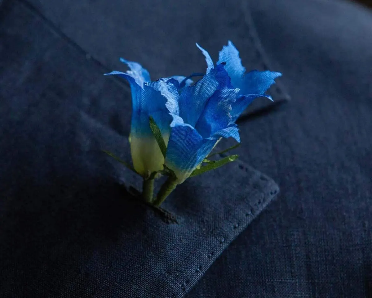 Boutonnière Enzian 3er (Gentianaceae) - Ansicht 4