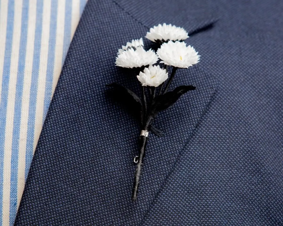 Boutonnière Gänseblümchen Weiß (Bouquet)