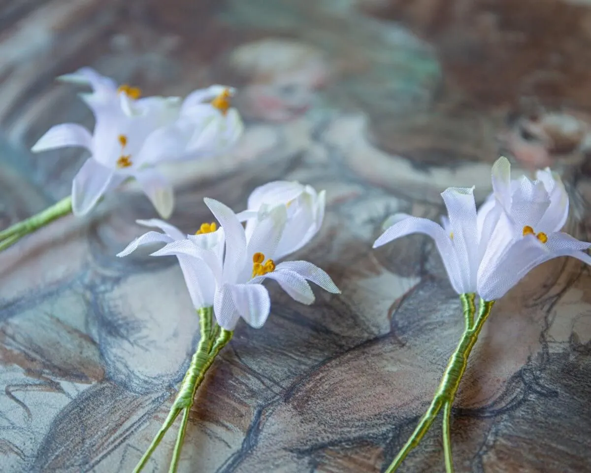 Boutonnière Hyazinthe Weiß 3er (Hyacinthus album) - Ansicht 5