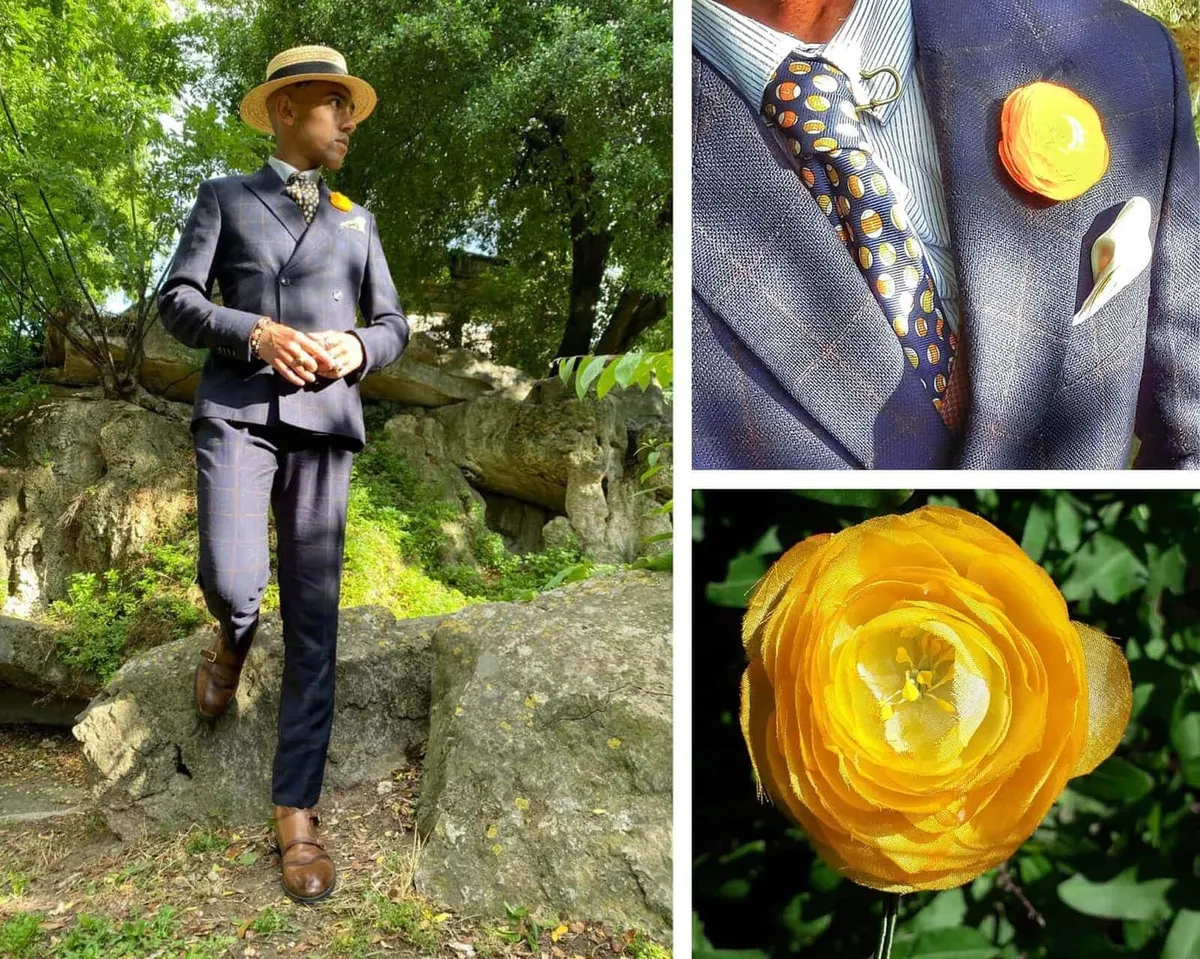 Boutonnière Ranunkel Orange (Ranunculus) - Ansicht 4