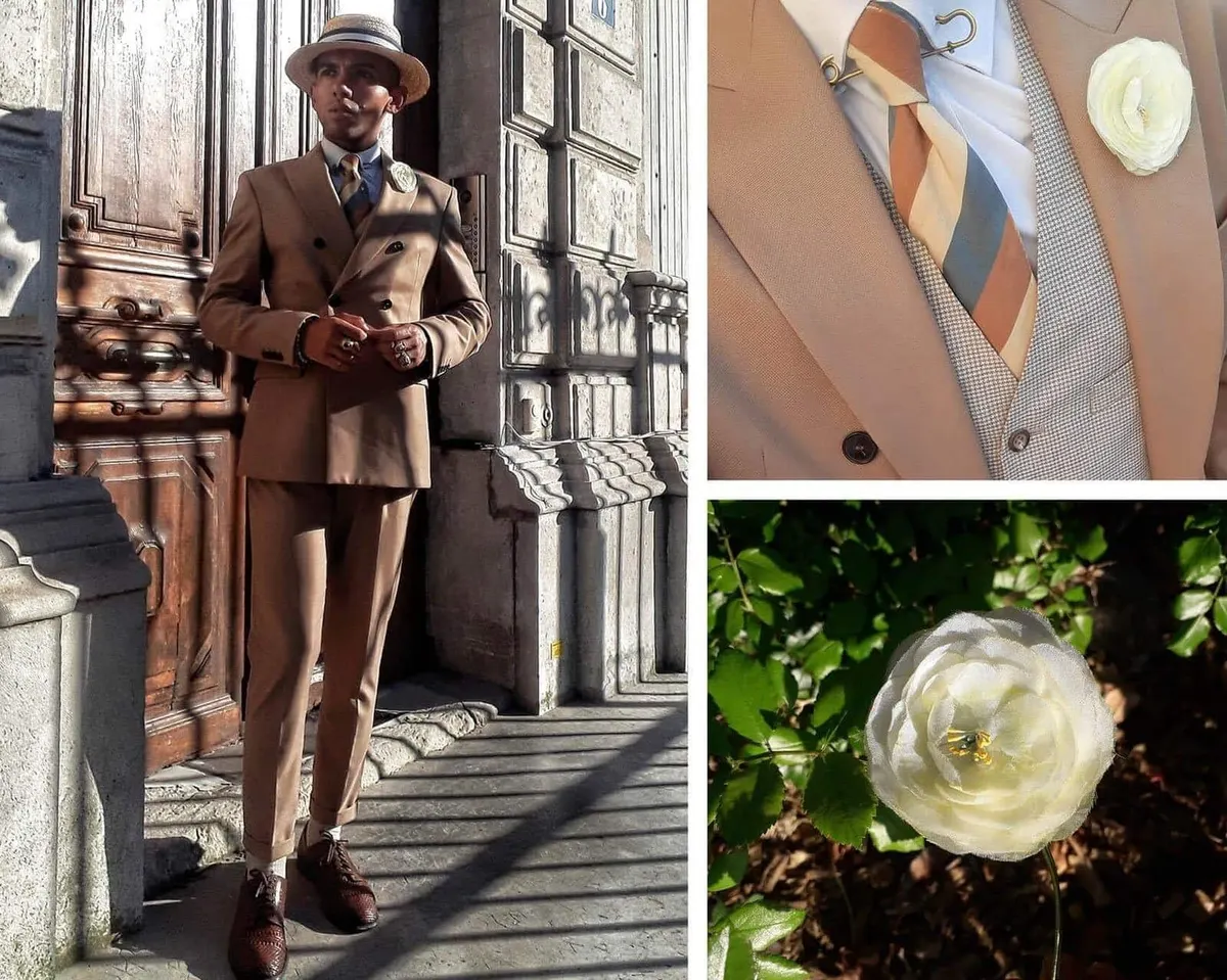 Boutonnière Ranunkel Weiß (Ranunculus) - Ansicht 4