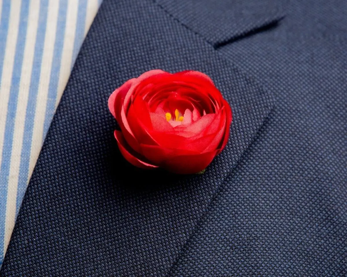 Boutonnière Ranunkel Rot (Ranunculus)