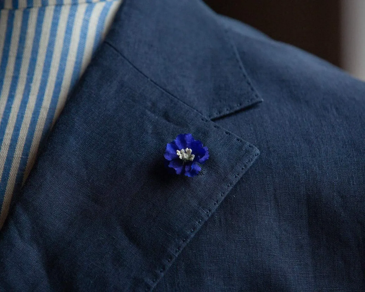 Boutonnière Rittersporn Dunkelblau Mini (Delphinium) - Ansicht 6