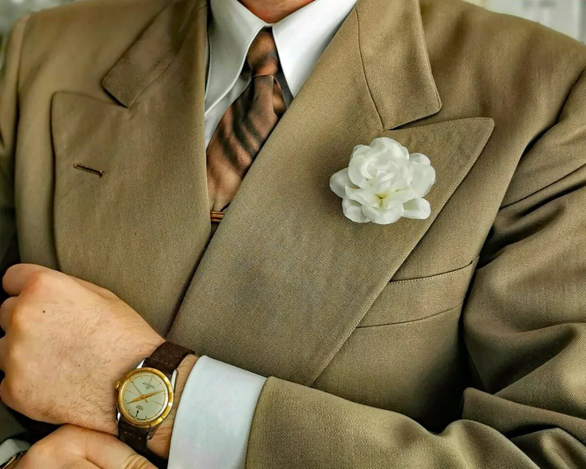 Boutonnière Rose Weiß (Rosa odorata) - Ansicht 9