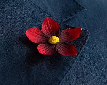Boutonnière Vergissmeinnicht Rot (Myosotis)