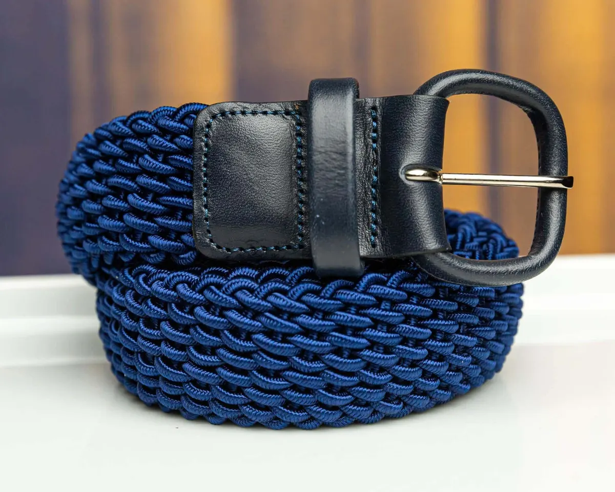 Flechtgürtel Navy