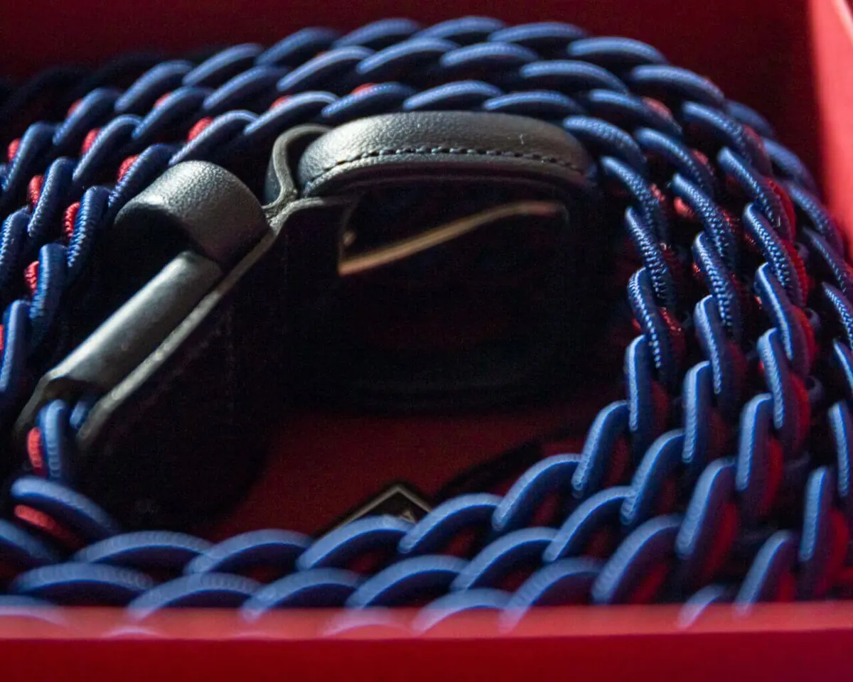 Flechtgürtel Navy / Rosso - Ansicht 4