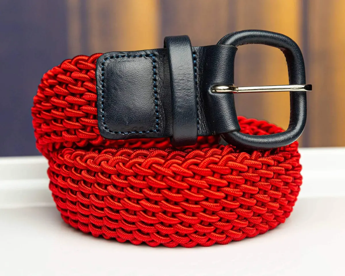 Flechtgürtel Rosso