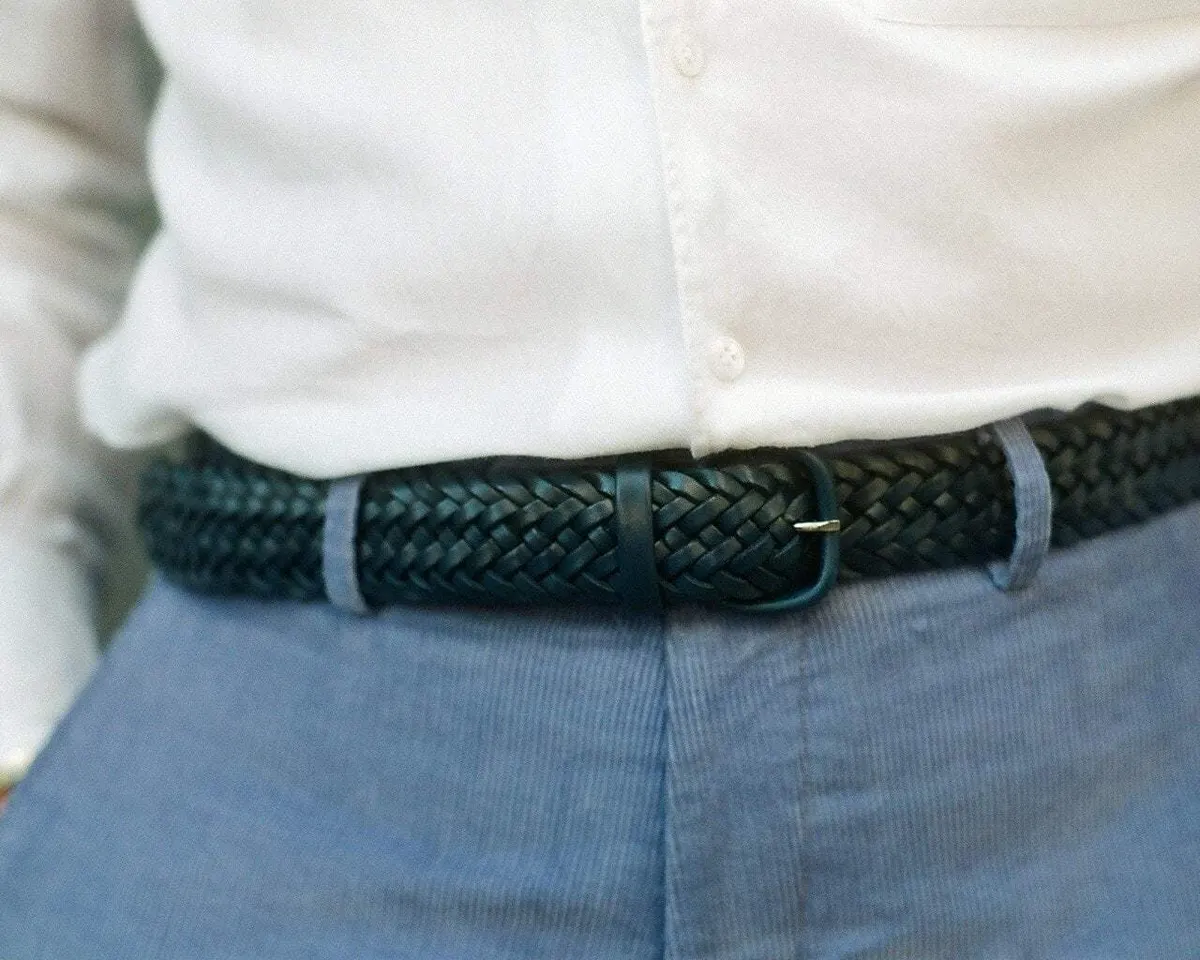 Flechtledergürtel Carlo Navy - Ansicht 5