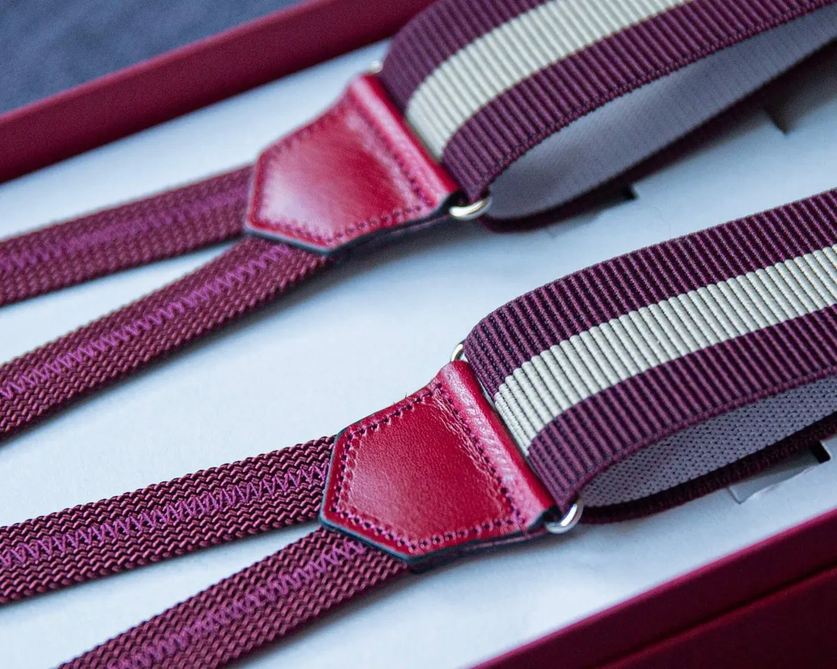Hosenträger Flex Block Stripes Brown Classic