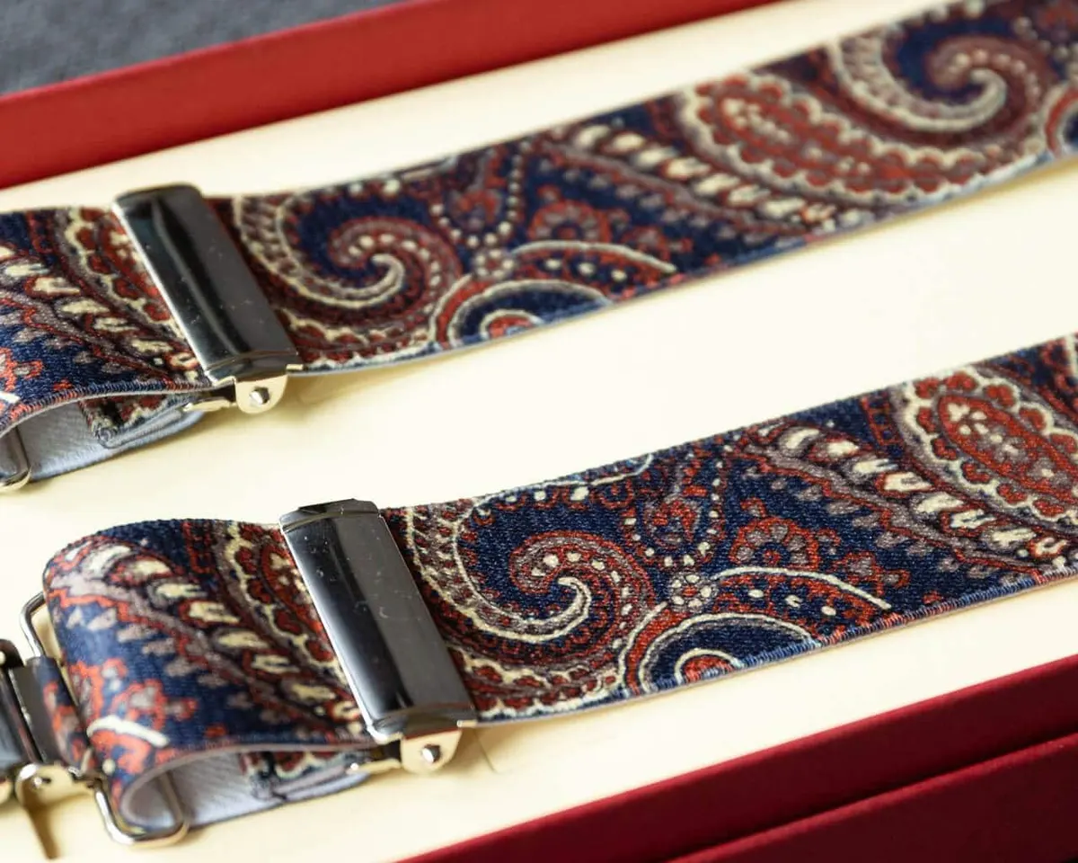 Hosenträger Flex Paisley Rust Clips