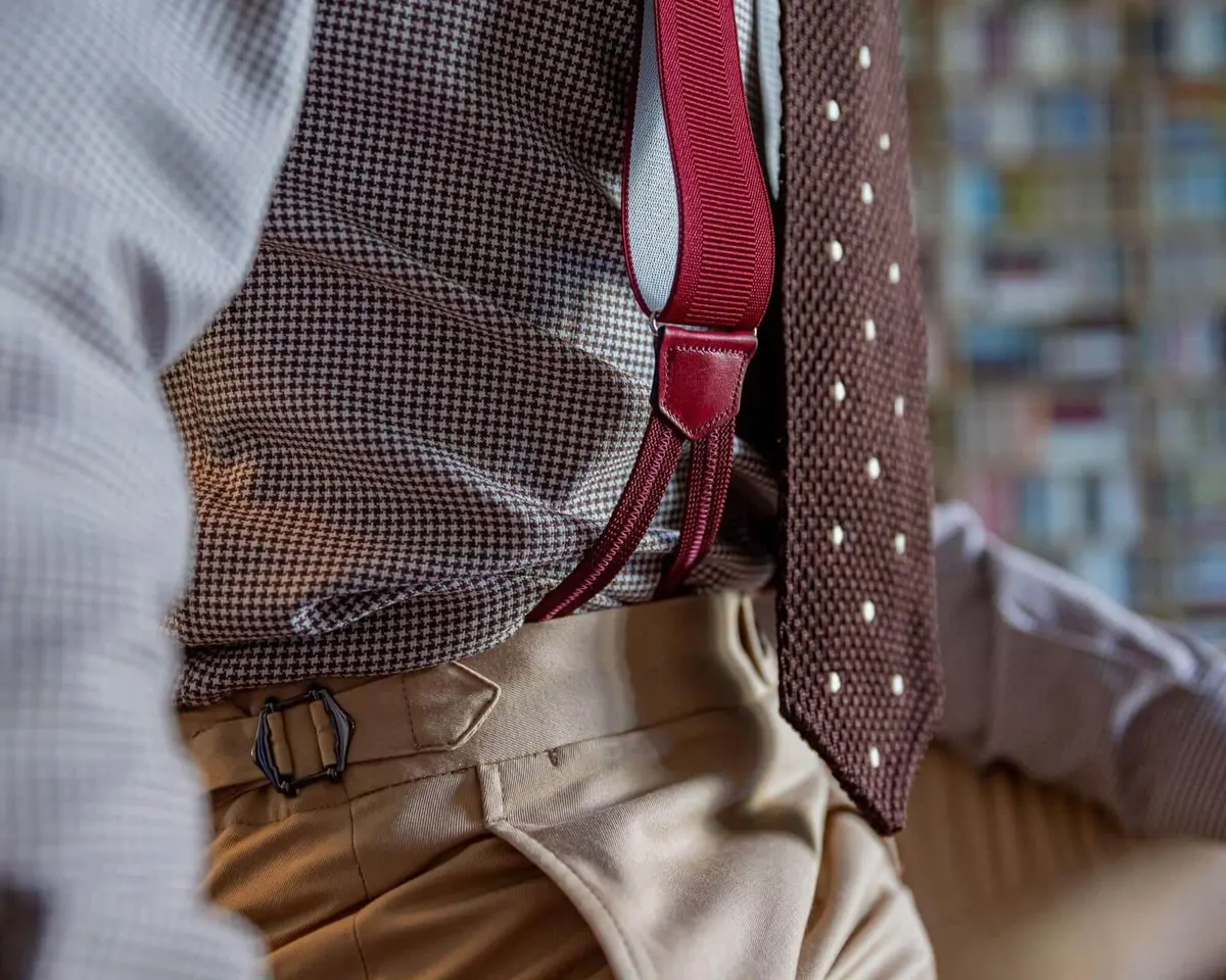 Hosenträger Flex Plain Wine Red Classic - Ansicht 2