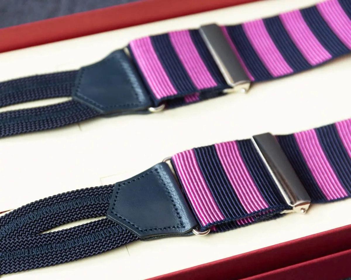 Hosenträger Ripsband Pink Classic