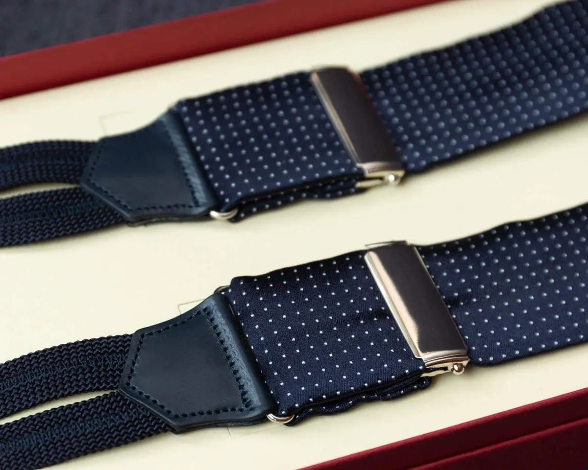 Hosenträger Seide Bluedot Classic