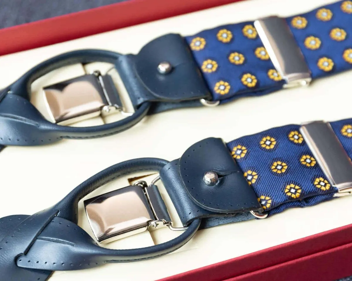 Hosenträger Seide Cravat Blue Combine