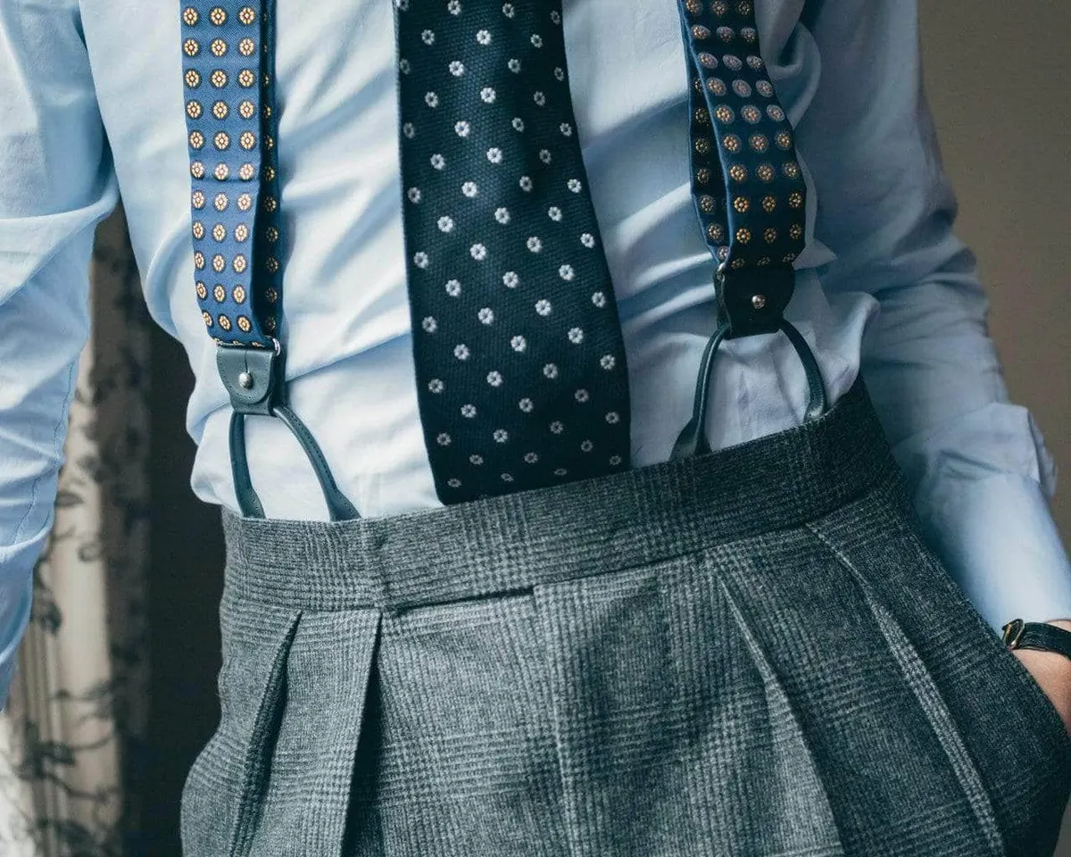 Hosenträger Seide Cravat Blue Combine - Ansicht 2