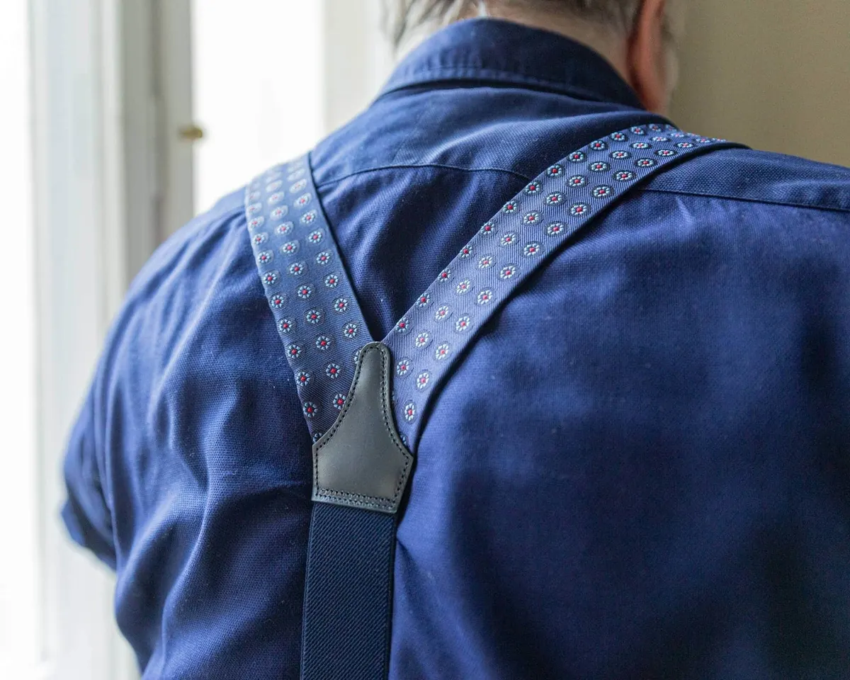 Hosenträger Seide Cravat Blue Flower Classic - Ansicht 3