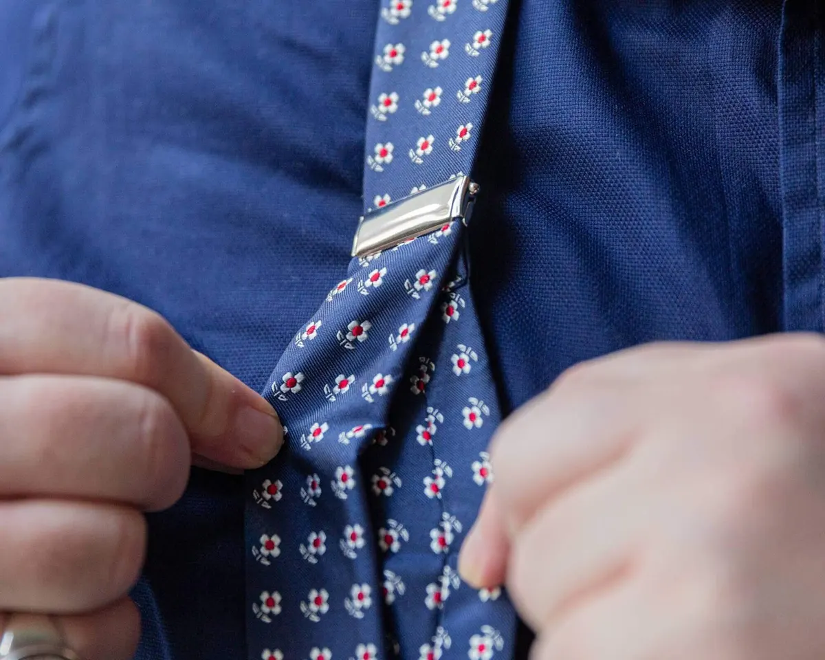 Hosenträger Seide Cravat Floret Navy Classic - Ansicht 2