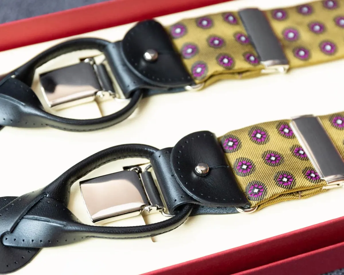 Hosenträger Seide Cravat Gold Combine b