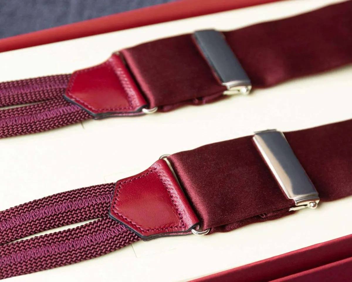 Hosenträger Seide Red Classic
