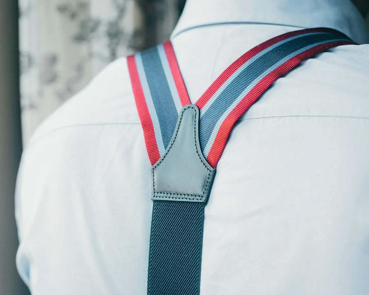 Hosenträger Seide Regimental Blue Combine - Ansicht 3
