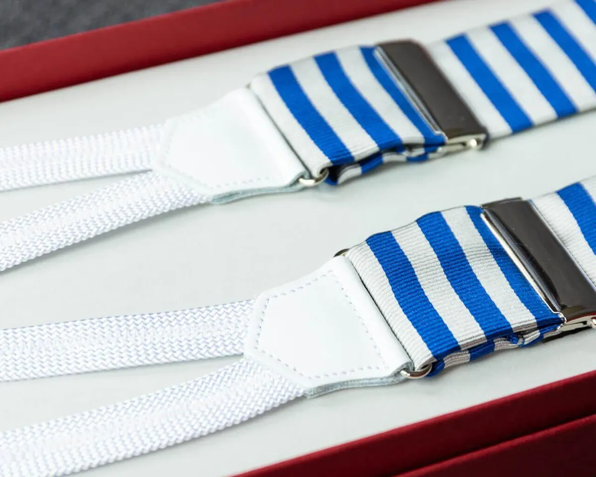 Hosenträger Seide Stripes Blue Classic b