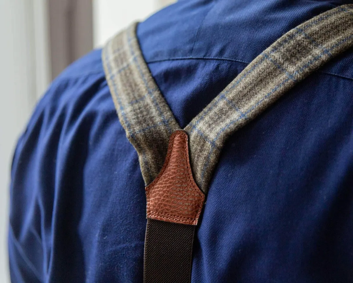 Hosenträger Wolle Tartan Brown Classic - Ansicht 2