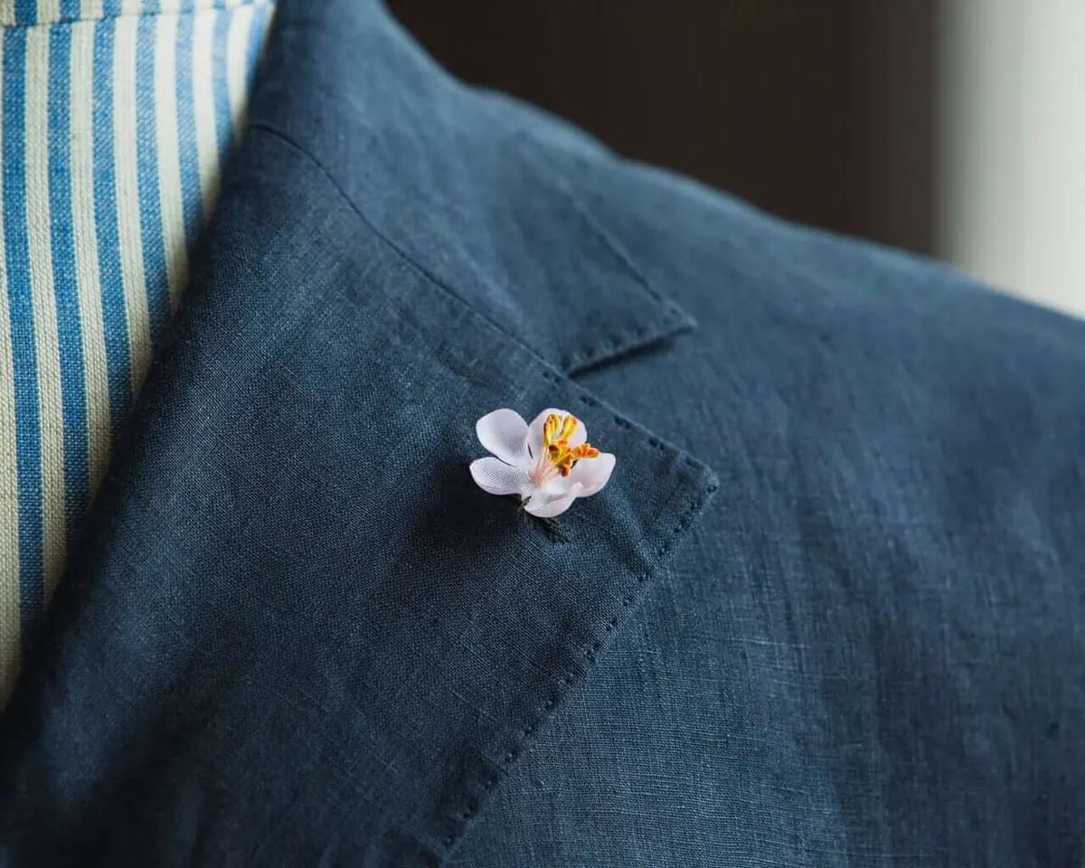 Boutonnière Kirschblüte Rosa Mini (jap. sakura) - Ansicht 7