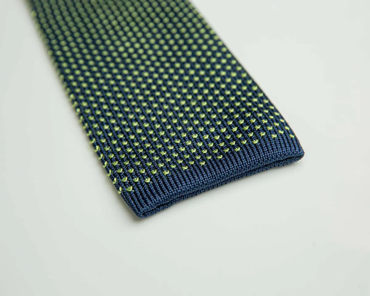 Strickkrawatte Puntino Navy / Mela - Ansicht 2