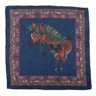 Pocket Square Fox Rust - representative image, shown here: Pocket Square Fox Dark Blue