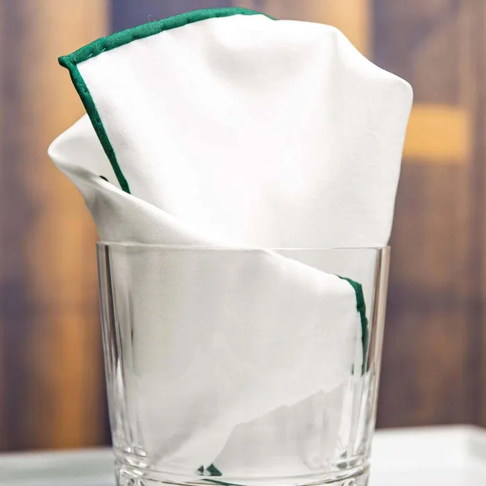  - representative image, shown here: Pocket Square Cotton Green