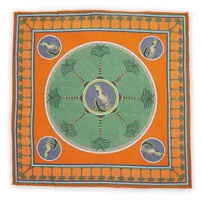 Pocket square Gepard Orange - representative image, shown here: Pocket square Cockatoo Orange