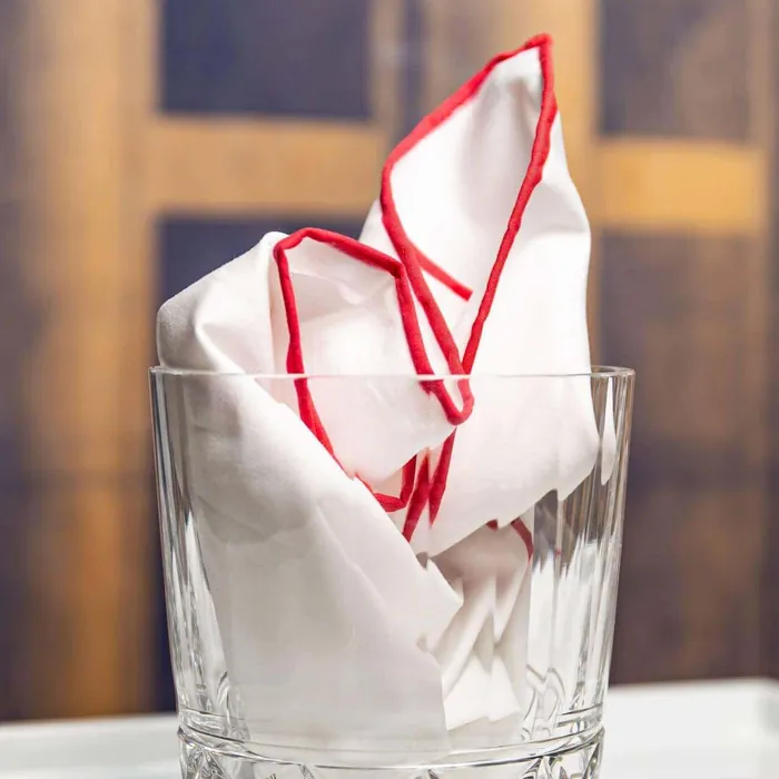 Pocket square Gepard Red - representative image, shown here: Pocket Square Cotton Red