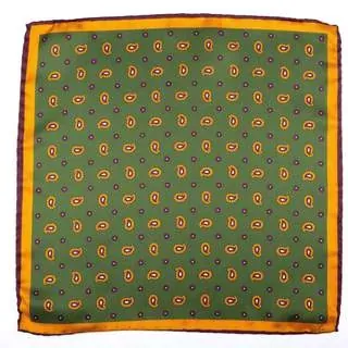 Pocket Square Gepards Green - representative image, shown here: Pocket square Botteh Green