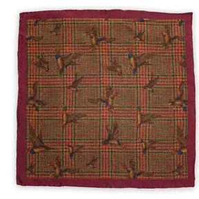 Pocket square Jungle Burgundy - representative image, shown here: Pocket square Hunter Burgundy
