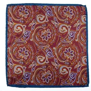 Pocket Square Maghrib Dark Red - representative image, shown here: Pocket square Acanthus Dark Red