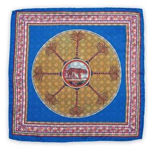 Pocket Square Silk Navy - representative image, shown here: Pocket square Cheetah Navy