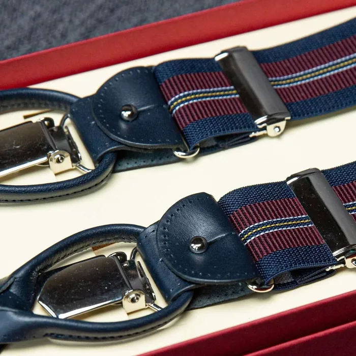 Suspenders Flex Dots Brown Combine - representative image, shown here: Braces Flex Regiment Red Blue Combine