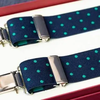 Suspenders Flex Dots Green b Clips - representative image, shown here: Suspenders Flex Dots Green Clips