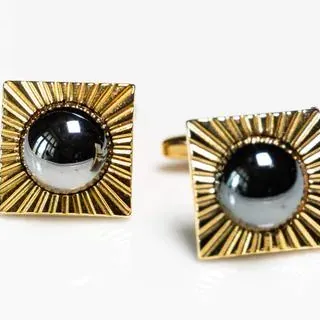 Cufflinks glass 80s Ball c - representative image, shown here: Manschettenknöpfe Glas 80er Kugel b