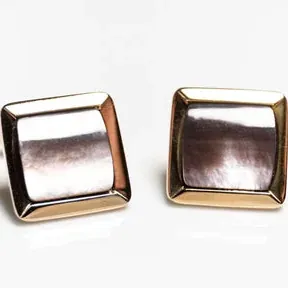 Gold-plated mother-of-pearl cufflinks - representative image, shown here: Cufflinks mother of pearl 50s e